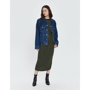 Stelen Green Striped Knit Dress